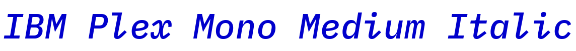 IBM Plex Mono Medium Italic लिपि